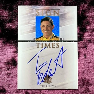 Tim Fedewa 2000 SP Sign Times Autograph MINT Michigan NASCAR Auto Racing Legends - Picture 1 of 2