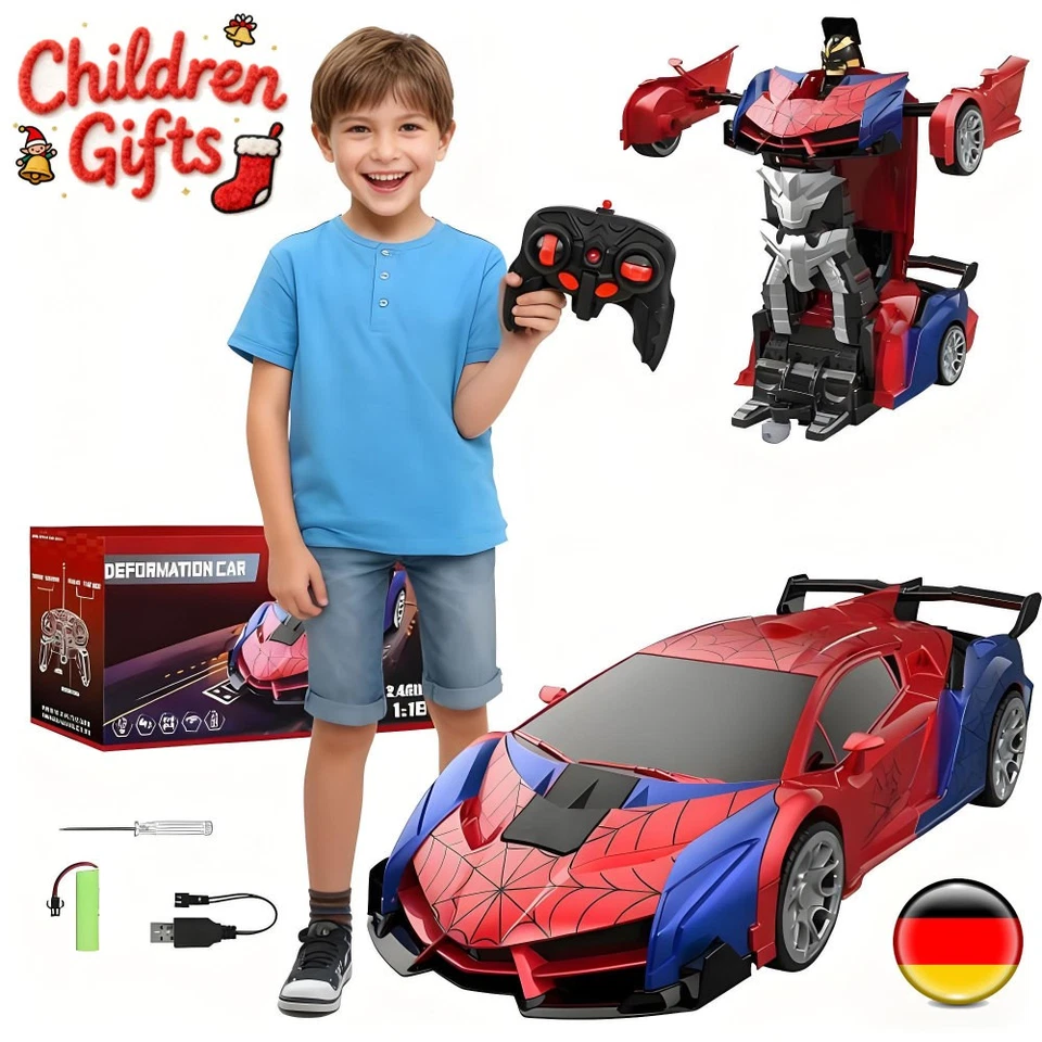 Transformation Roboter Spider RC Auto 1:18 mit Fernbedienung Auto Spielzeug NEU - Bild 1 von 4
