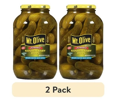 (2 pack) Mt. Olive Kosher Baby Dill Jumbo Pickles - 66 fl oz