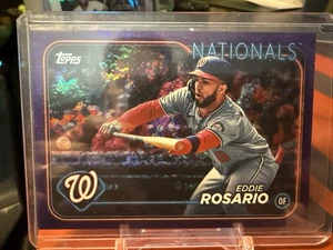 2024 Topps Update Series Eddie Rosario #US117 Purple Holo Foilboard /799 Nats - Bild 1 von 2