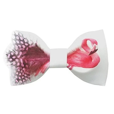 Pajarita 100 % seda satinada hecha a mano de lujo para hombre preatada rosa liso flamenco Foto 1 de 4