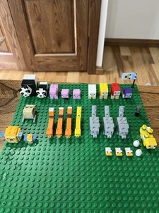 Lego Minecraft Animal Lot Wolves Panda Pig Sheep Chicken Ocelot Fox 27 Pieces - Picture 1 of 8