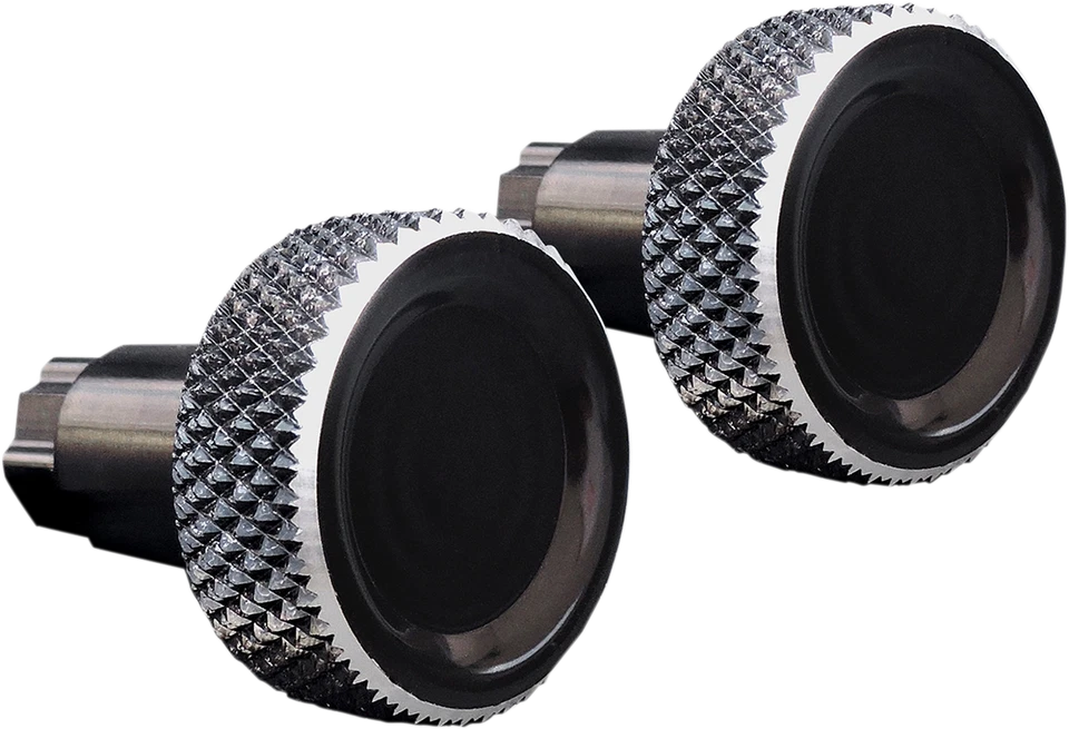 Palancas de cierre de alforja moleteadas Accutronix negras SLK01-KN Foto 1 de 1