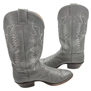 Botas de Vaquero Nocona De Colección Para Hombre Cuero Gris Western Talla 9D Yellowstone EE. UU. - Imagen 1 de 12