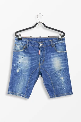 Pantalones Cortos Denim Dsquared2 Cool Guy Distressed Azul Denim Hecho en Italia - Talla 44 Foto 1 de 4
