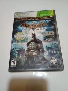 Batman Arkham Asylum Xbox 360 gioco edizione GOTY completo testato 3D Platinum Hits - Foto 1 di 5