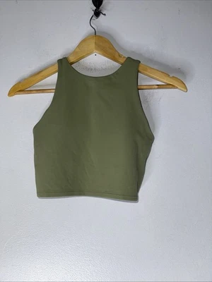 Sujetador deportivo Athleta Conscious Crop A-C verde para mujer talla XS Foto 1 de 4