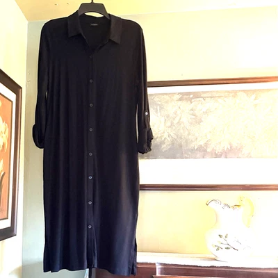 Vestido Camisa Talbots Botão Frente Manga Longa Punho Rolo M - Imagem 1 de 4