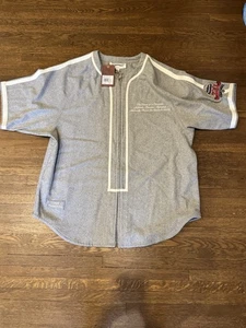 Gray Mitchell & Ness 120th Anniversary Baseball Full-Zip Jersey Small $150 MSRP - Picture 1 of 6