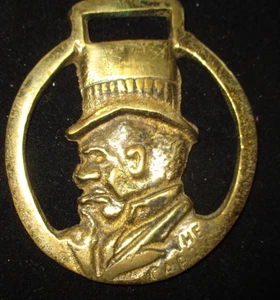 Vintage British Horse Brass Design Medallion - The Cabby - Bild 1 von 3