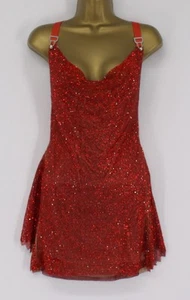 POSTER GIRL CALYPSO DRESS WOMENS RED ALUMINIUM CRYSTAL MESH MINI S RRP £550 AD - Picture 1 of 7