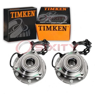 2 pc Timken Front Wheel Bearing Hub Assembly for 2002-2006 Chevrolet dt Foto 1 de 4