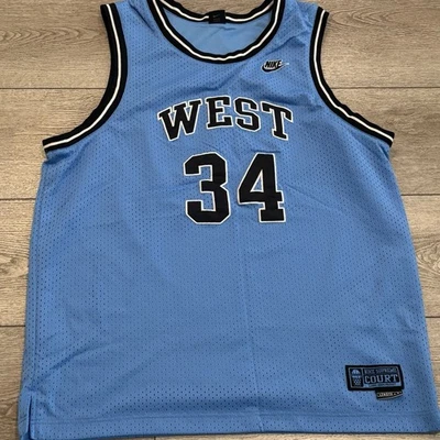 Camiseta deportiva de baloncesto Nike Supreme Court Swingman XXL azul oeste #34 retro vintage Foto 1 de 4