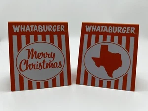 Marcador de tienda de mesa Whataburger - ESTADO DE TEXAS forma de mapa o FELIZ NAVIDAD - Imagen 1 de 2