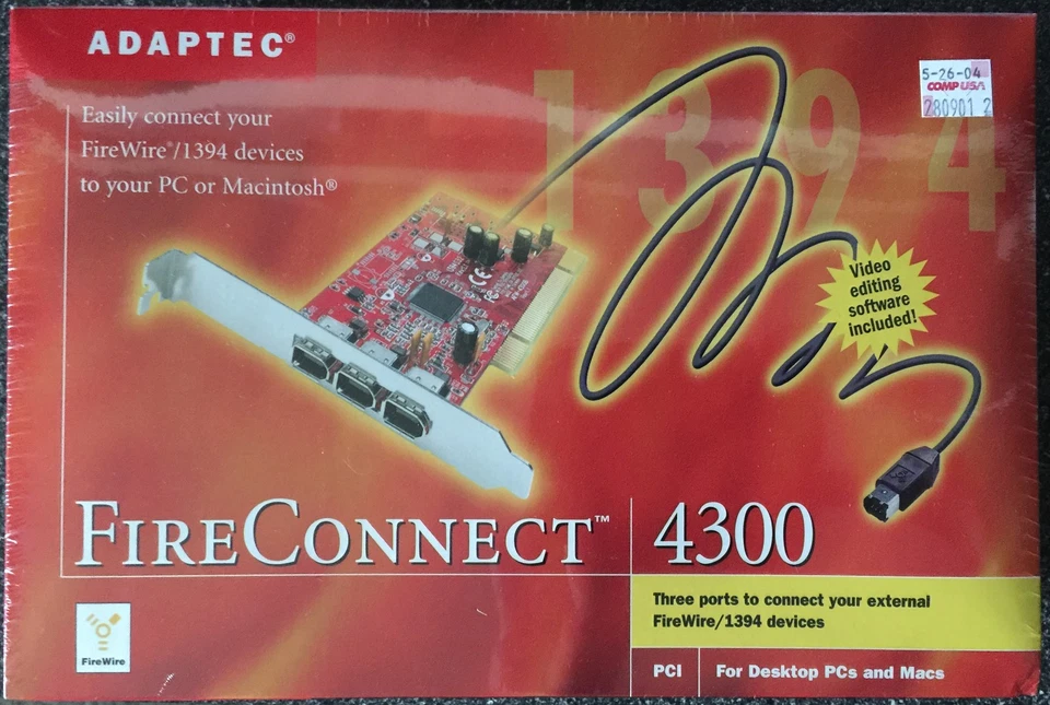 NIB - Adaptec FireConnect 4300 w video editing software 1394 - Image 1 of 4
