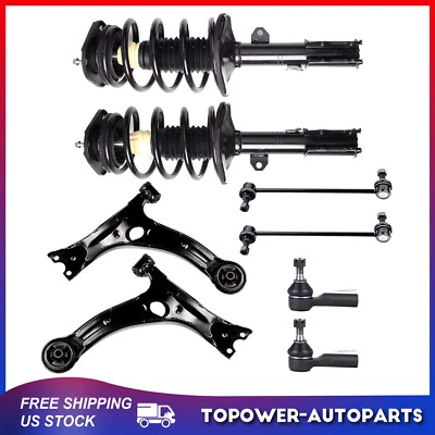 Front Struts & Control Arms TieRod Sway Bar For 03-08 Toyota Matrix Pontiac Vibe - Image 1 of 4