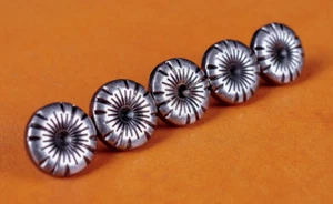 30X 5/8" Silver Fireworks Flower Engraved Fast Rivet Leather craft Stud Decor - Picture 1 of 8