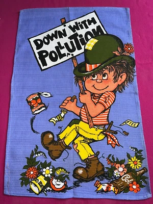 Torchon en lin vintage, années 1970 dimensions 70 cm x 47 cm - Photo 1/4