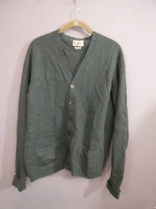 Vintage Alan Paine England Herren XL 100% Lammwolle Strickjacke Pullover grün Knopfleiste - Bild 1 von 9