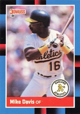 Mike Davis Oakland A's 1988 Donruss Baseball Card MLB #281 - Image 1 of 2