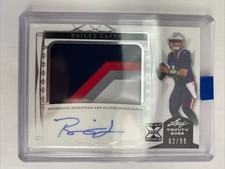 2022 Leaf Trinity Bailey Zappe Player Worn Patch Autographs Silver 62/99 4 Color