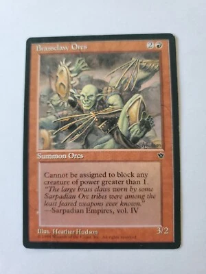 MTG Magic The Gathering Card Brassclaw Orcs Summon Orcs Red Fallen Empires  - Image 1 of 2