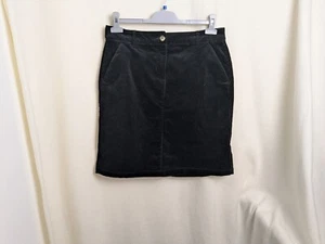 M&Co Ladies casual skirt size 12 black with pockets corduroy look New RRP 25.00 - Picture 1 of 8