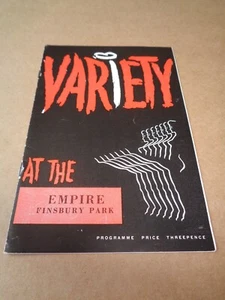 Toni Dalli 1958 Empire, Finsbury Park Concert Programme (Freddie Frinton) - Imagen 1 de 3