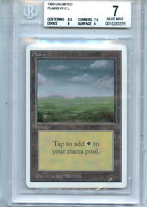MTG Unlimited Plains BGS 7.0 NM Magic Land Card Amricons 3376 - Picture 1 of 3