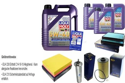 LIQUI MOLY, SCT GERMANY INSPEKTIONSKIT FILTER LIQUI MOLY ÖL 8L 5W-40 für BMW 5er E39 540i 535i