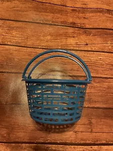Pequeña cesta básica de plástico organización almacenamiento azul - Imagen 1 de 3