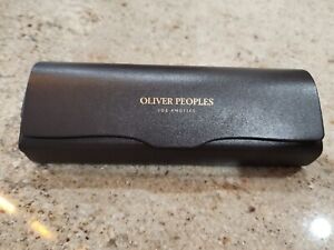 New OLIVER PEOPLES Brown Leather Glasses Case