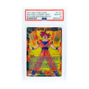 2021 DRAGON BALL SUPER CROSS SPIRITS SSG GOKU, LGNDRY SPRT #P-312 - PSA 10 - Picture 1 of 1