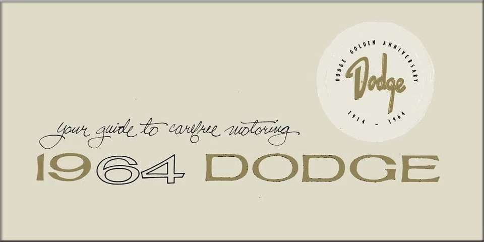 1964 Dodge Polara Owners Manual User Guide Reference Operator Book Fuses Fluids - Image 1 of 1