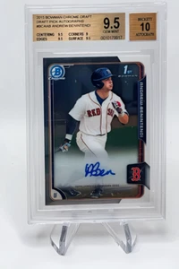 2015 Bowman Chrome Draft Autograph Andrew Benintendi BGS 9.5 10 Auto - Picture 1 of 1