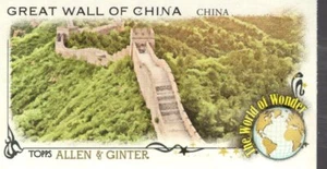 2023 Topps Allen and Ginter Mini World of Wonder #WOW6 Great Wall of China - Picture 1 of 2