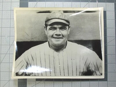 vtg photo Babe Ruth - original Brown Brothers archive Yankees Smiling 20B - Image 1 of 4