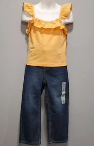 NWT OLD NAVY Girls Size 14 Slouchy Straight High-Rise Blue Denim Jeans - Picture 1 of 5