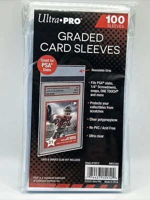 Ultra Pro GRADED Card Sleeves PSA Perfect Fit 1 Pack of 100