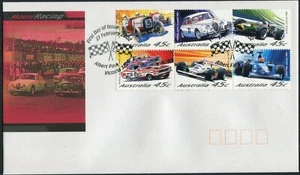 Australia Motor Racing 2002 bloque de 6 cubierta primer día, muy buen estado - Imagen 1 de 1