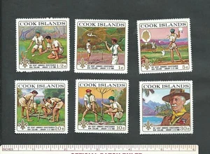 CT SCOUT COOK ISLANDS 1969 SET 6 STAMP JAMBOREE CHRISTCHURCH NEW ZEALAND POSTAL - Picture 1 of 2