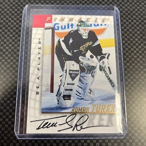 1997-98 Pinnacle Be A Player Autograph Roman Turek #35 On Card Auto Dallas Stars