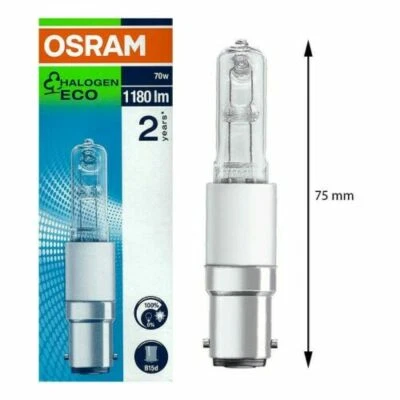 Osram 64494 Halogen Halolux Ceram B15d 70W warmweiß EEK G (Spektrum A bis G) - Bild 1 von 3