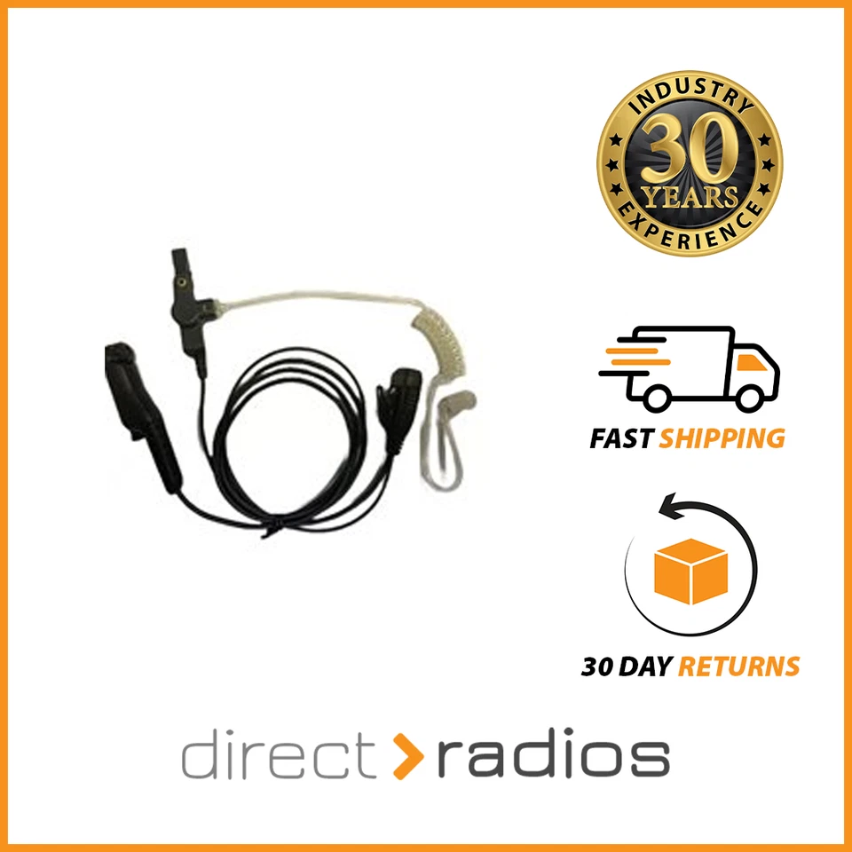 Acoustic Tube Earpiece with Mic & PTT for Motorola R7 Two Way Radios - VAATR7 - Image 1 of 1