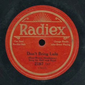 78tk-vocal-RADIEX 2187-Hall and Ryan/Arthur Hall-(Don't bring Lulu / O'Leahy's ) - Foto 1 di 2