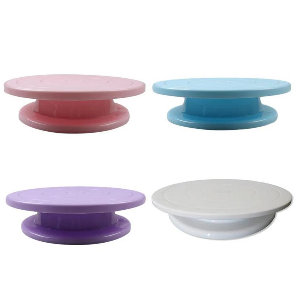 DIY Pan Baking Tool Plastic Cake Plate Turntable Rotating Round Cake Stand - Image 1 of 1