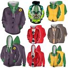 Cosplay Joker 2 Folie à Deux 3D Hoodies Harley Quinn Sweatshirts Jackets Coats