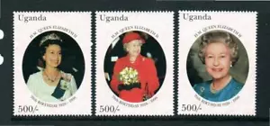 UGANDA MNH 1996 SG1687-1689 70 CUMPLEAÑOS DE QEII - Imagen 1 de 1