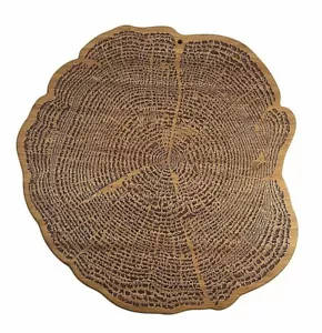 Tabla de cortar totalmente de bambú rebanada de tronco de árbol grabada con láser animales madera - Imagen 1 de 9