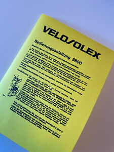 A6 Kurz-Bedienungsanleitung Manual Velosolex Solex 3800